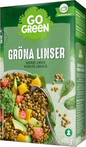 GoGreen Vihreät Linssit 400 g