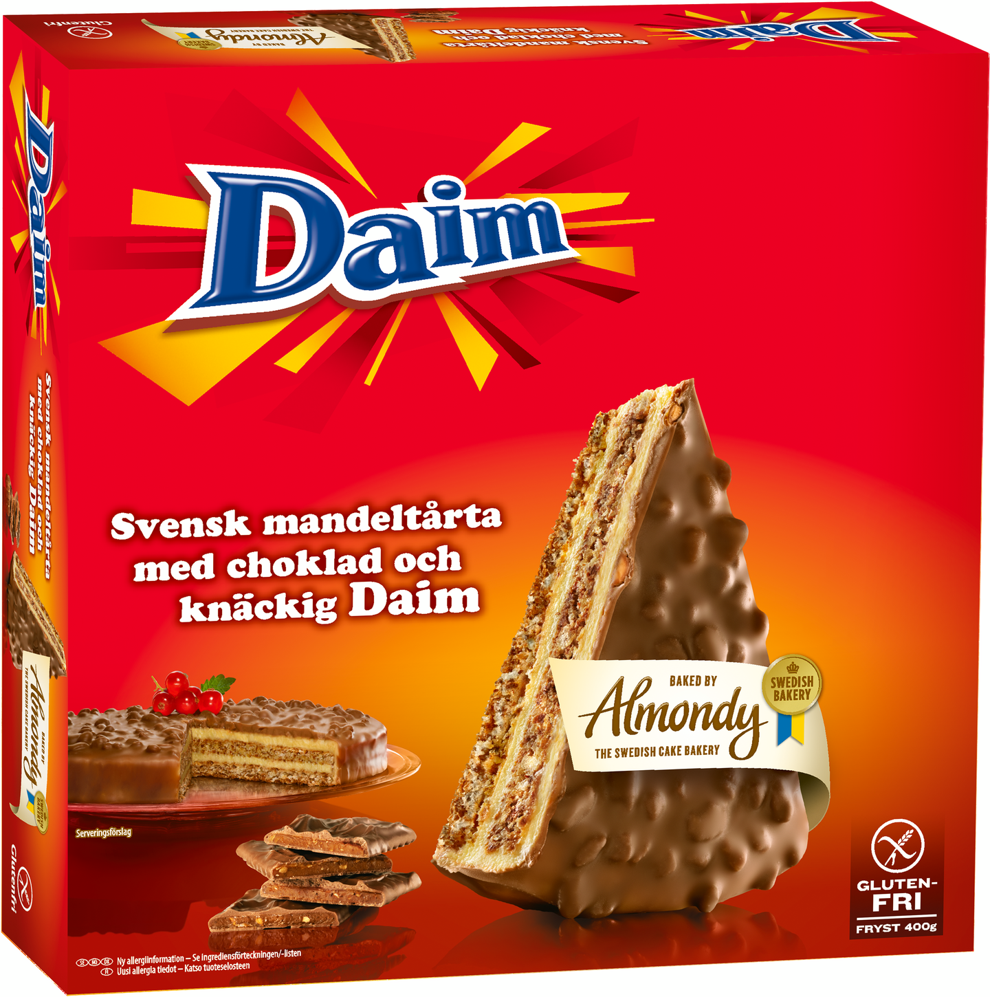 Almondy mantelikakku daim 400g pakaste — HoReCa-tukku Kespro