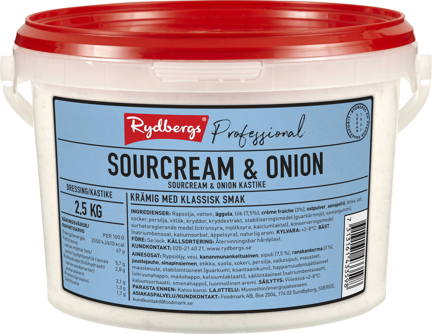 Rydbergs sour cream & onion kastike 2,5kg