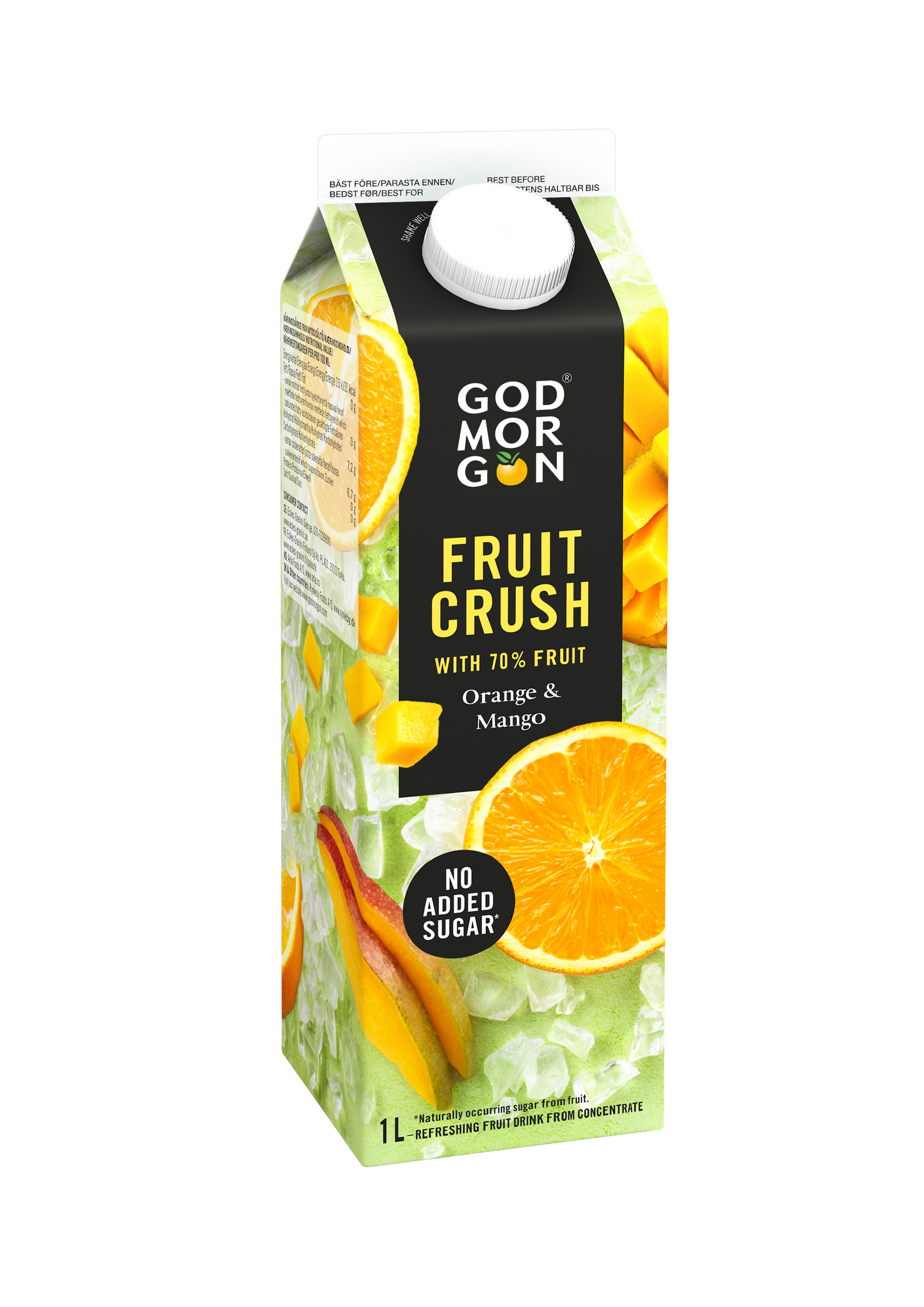 God Morgon Fruit Crush mehujuoma 1l appelsiini-mango