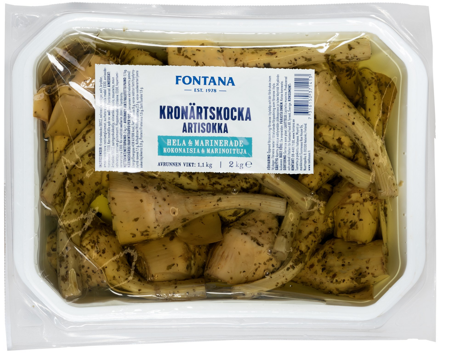 Fontana artisokka 2/1,1kg — HoReCa-tukku Kespro