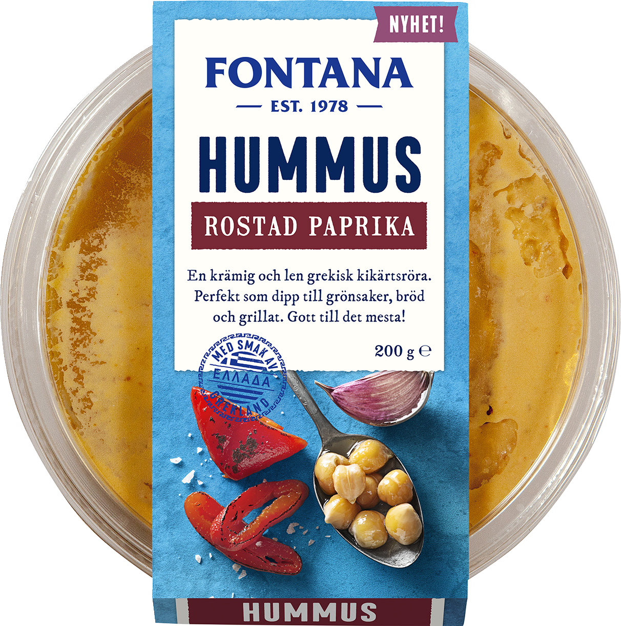 Fontana paahdettu paprika hummus 200g