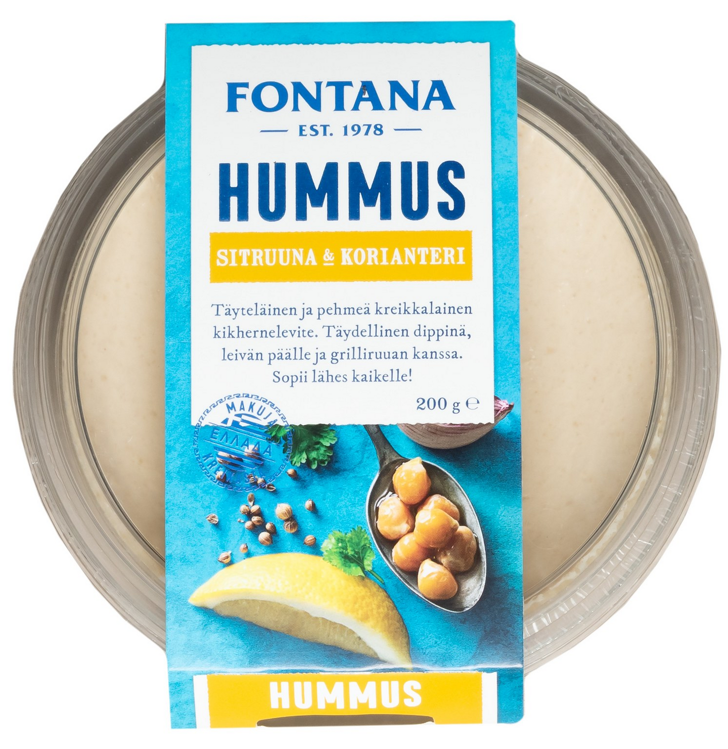 Fontana hummus sitruuna ja korianteri 200g