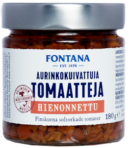 Fontana Aurinkokuivattu tomaatti Hienonnettu 180g/100g