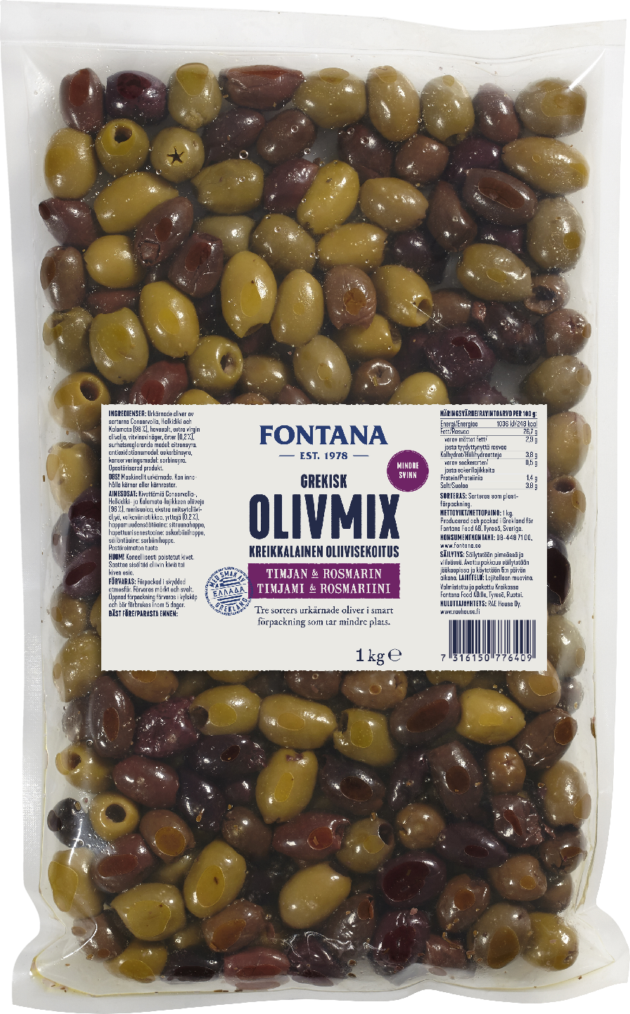 Fontana Kreikkalainen oliivisekoitus 1kg