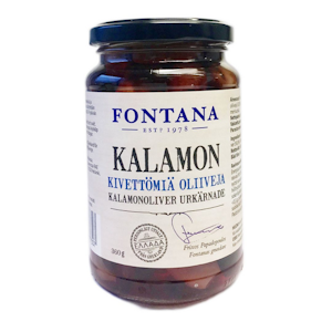 Fontana Kalamon kivettömiä oliiveja 360g/180g