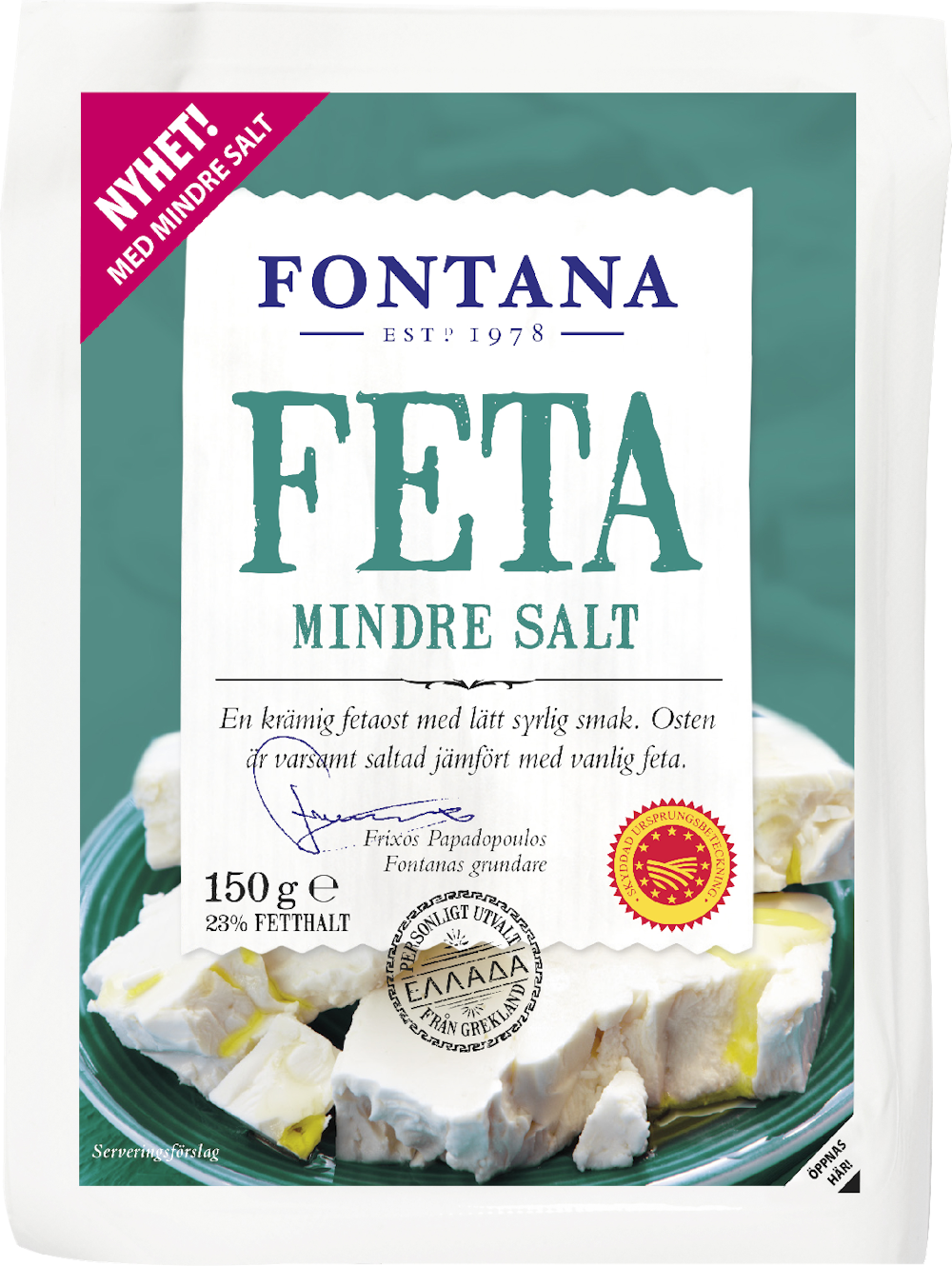 Fontana Feta 150g -50% vähemmän suolaa — HoReCa-tukku Kespro