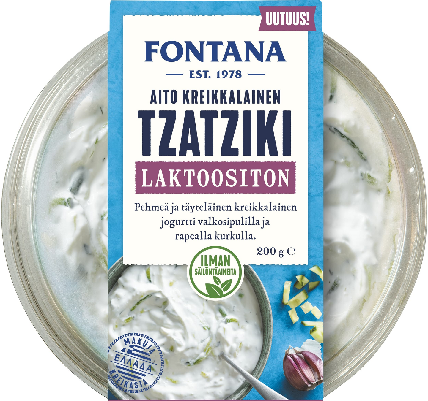 Fontana tzatziki 200g laktoositon