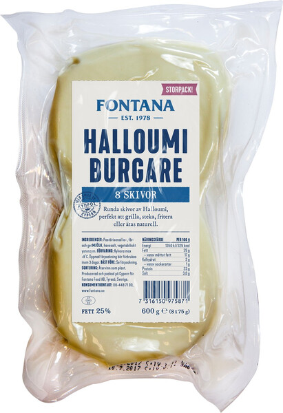 Fontana Halloumi burger viipaloitu 8x75g | K-Ruoka Verkkokauppa