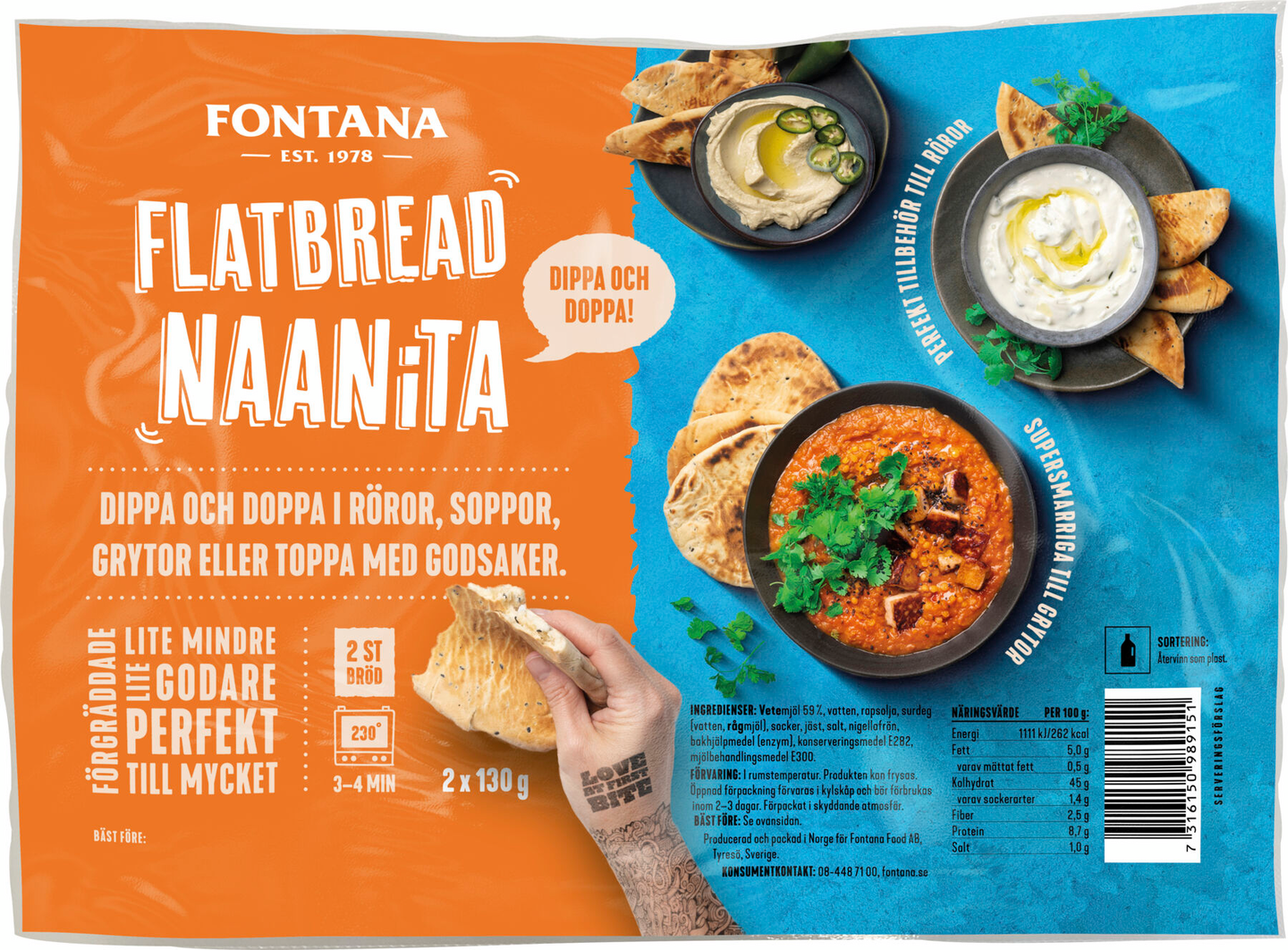 Fontana Flatbread Naanita 2kpl/260g