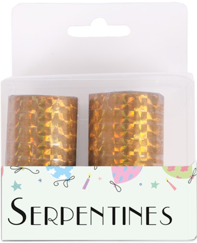 Serpentiini kulta glitter 2kpl