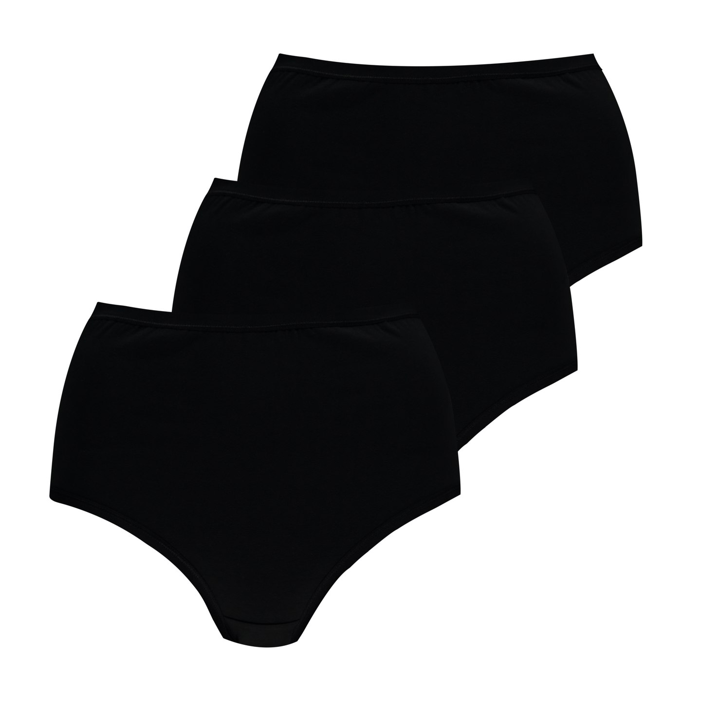 Softer Days naisten maxi alushousut 3kpl/pkt 832551, musta