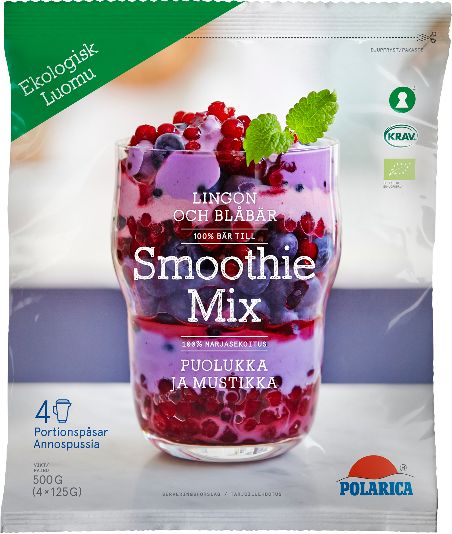 Polarica smoothie 500g puolukka ja mustikka luomu pakaste | K-Ruoka  Verkkokauppa