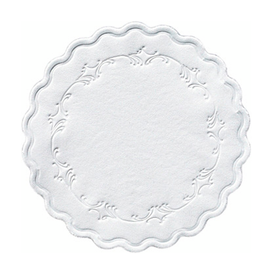 Duni lasinalunen 250kpl pyöreä 9cm, 8krs ecoecho Romance valkoinen