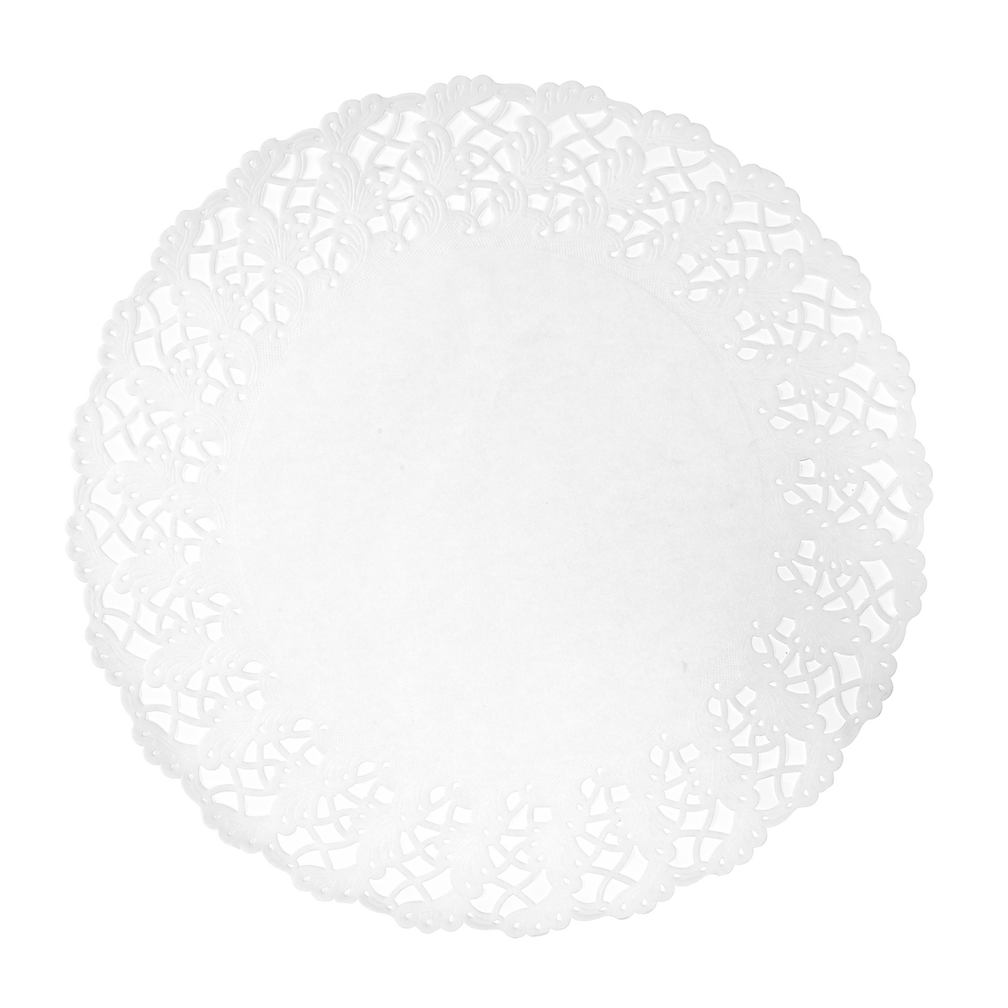 Duni kakkupaperi 250kpl pyöreä 34cm reikäkuvioitu valkoinen