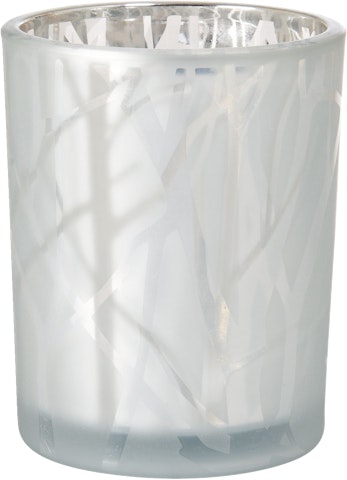 Duni Shimmer valkoinen lasilyhty 100x80mm