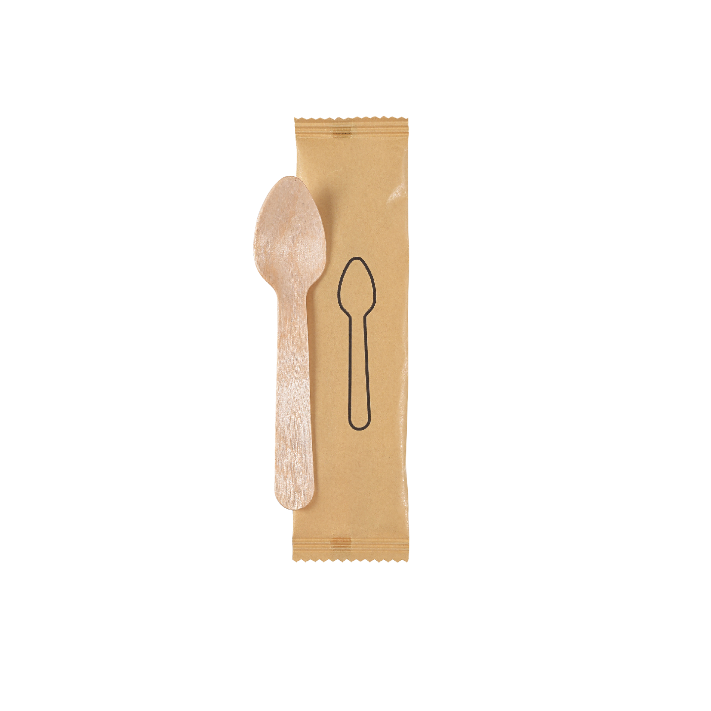 Biopak ecoecho Aterinpakkaus, sisältää vahattu puukahvilusikka 110mm