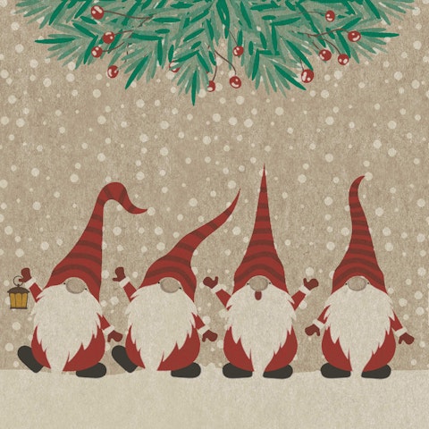 Duni Paper+Design liina 33cm 25kpl Naturals Happy Santas