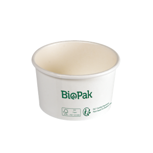 Biopak Ronda Short kulho valkoinen 190ml Ø85mm, korkeus 52mm 25kpl