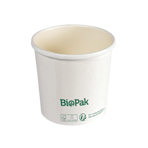 Biopak Ronda Short kulho valkoinen 360ml Ø90mm, korkeus 84mm 25kpl