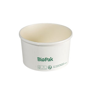 Biopak Ronda Slim kulho valkoinen 550ml Ø117mm, korkeus 74mm 35kpl