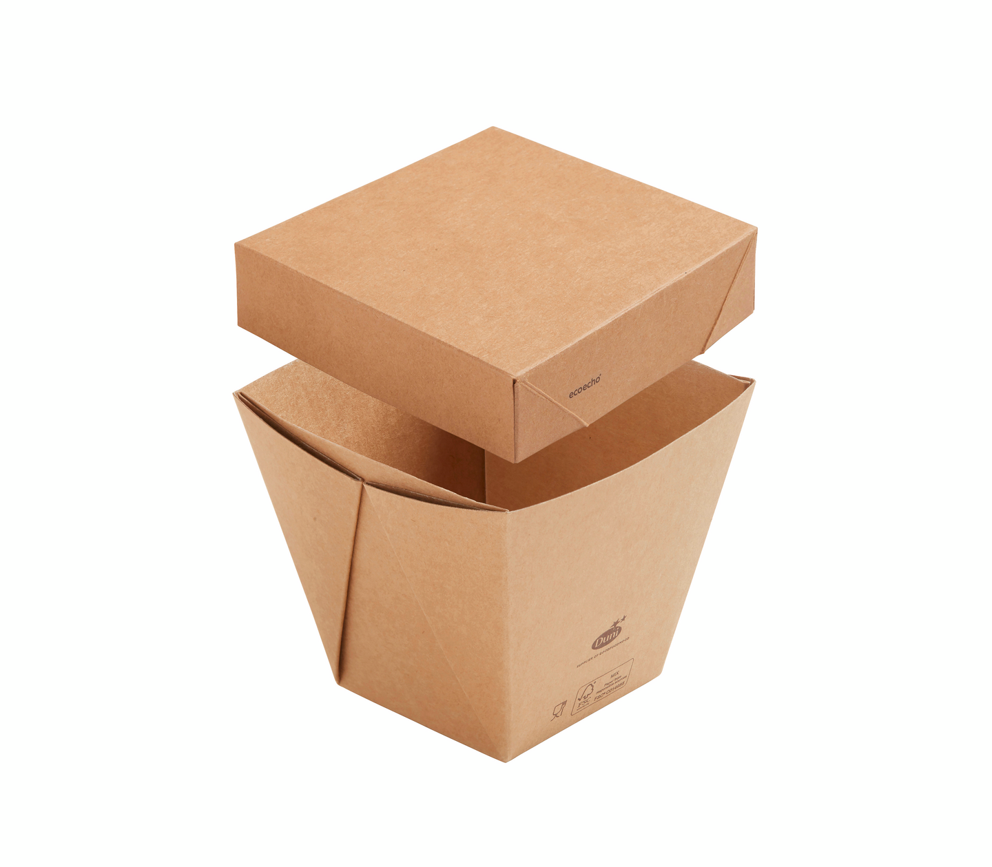 Duni Bio takeaway box 820ml 10kpl 113x113x100mm