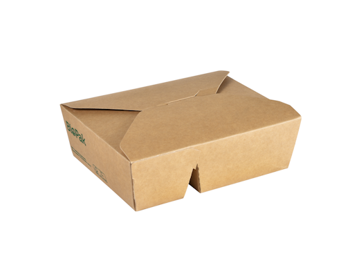 Biopak Bio box 2-lokeroinen ruskea 480/400ml 170x140x50mm 50kpl