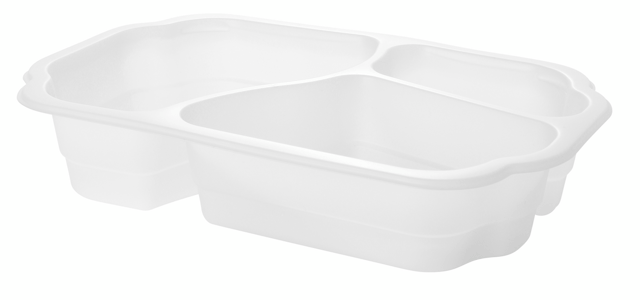 Duniform ecoecho Take away -rasia 246kpl 550/350/200ml 250x159x48mm 3-lok, läpikuultava biomuovi