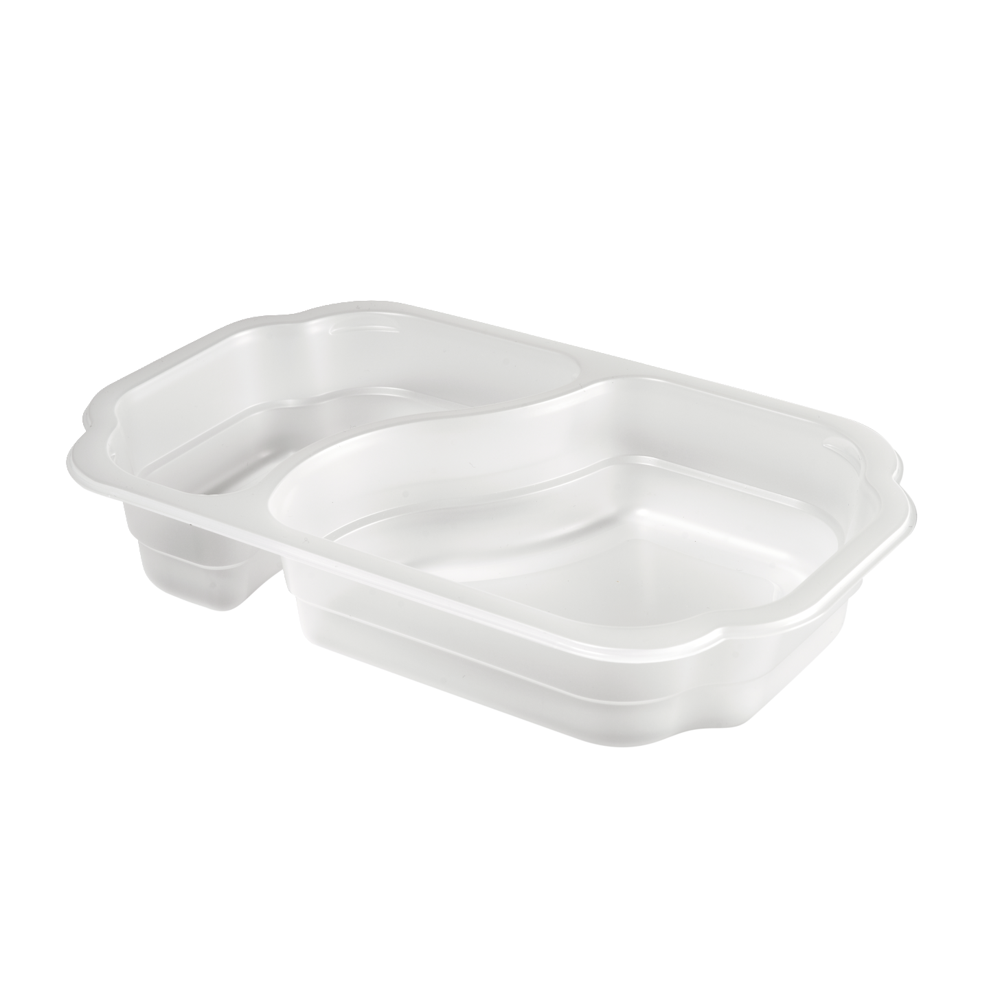 Biopak Take away -rasia kirkas 2-lokeroinen 250x159x43mm 700ml/400ml 246kpl