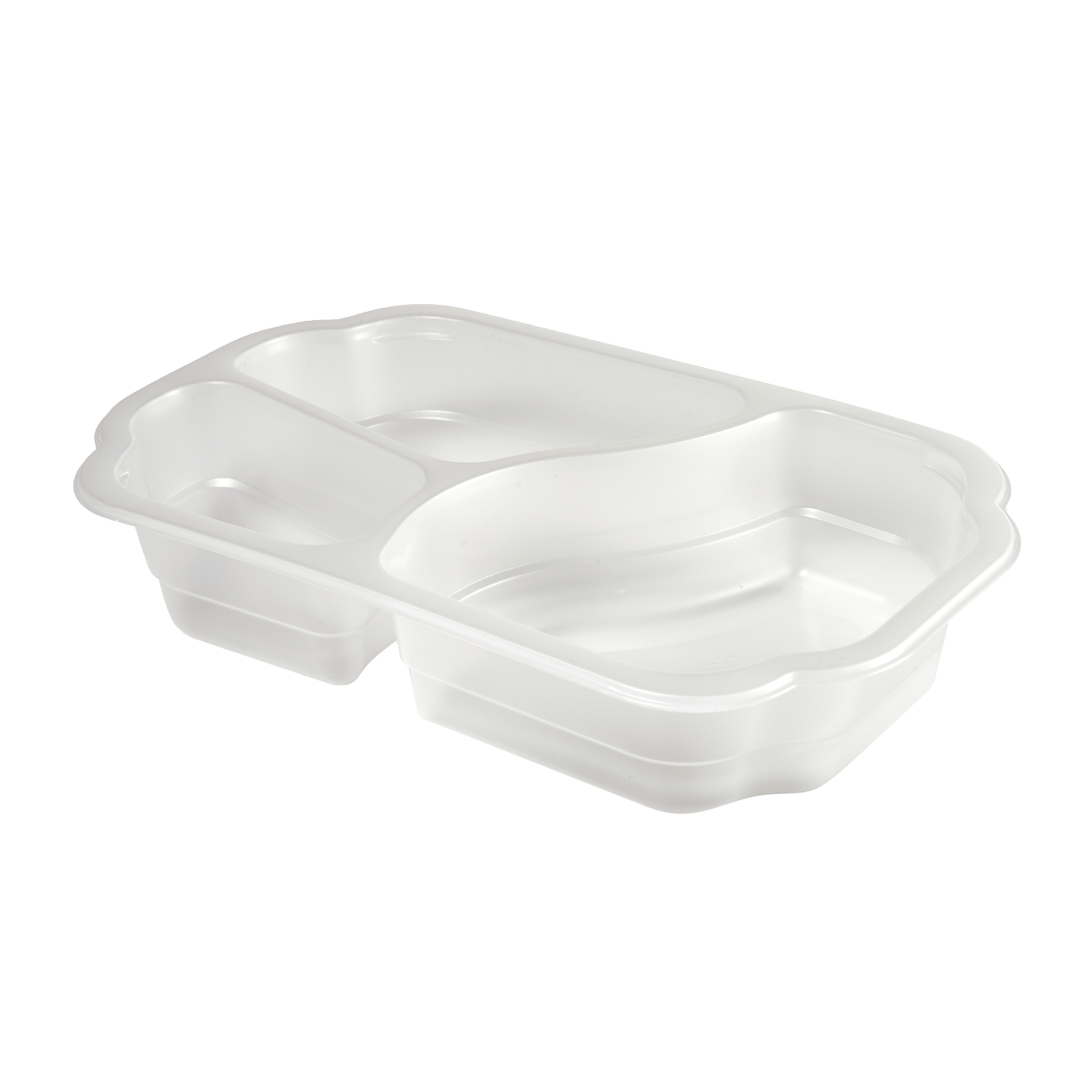 Biopak Take away -rasia kirkas 3-lokeroinen 255x162x48mm 550/350/200ml 246kpl