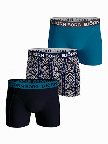 Björn Borg miesten Cotton Strech bokserit 3kpl/pkt, moniväri