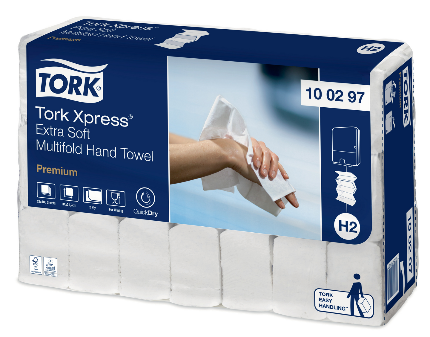 Tork Xpress käsipyyhe Multifold Extra Soft valkoinen 100arkkia M-taitto Premium H2