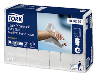 Tork Xpress käsipyyhe Multifold Extra Soft valkoinen 100arkkia M-taitto Premium H2