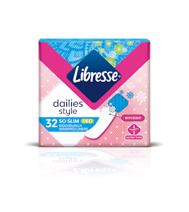 Libresse 32kpl So Slim Deo Fresh yksittäinpakattu pikkuhousunsuoja