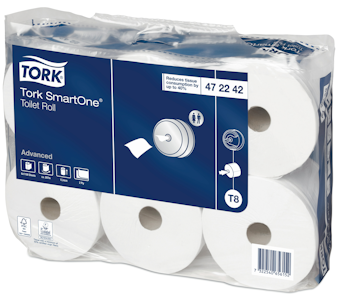 Tork SmartOne wc-paperirulla valkoinen 206m Advanced T8