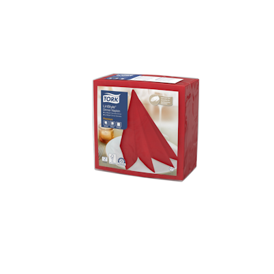 Tork Linstyle Dinner-lautasliina punainen 50kpl/39cm 1/4taitto