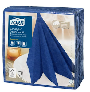 Tork Linstyle Dinner-lautasliina tummansininen 50kpl/39cm 1/4taitto