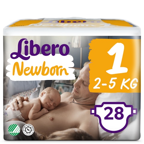 Libero Newborn teippivaippa koko 1 (2-5 kg) 28 kpl