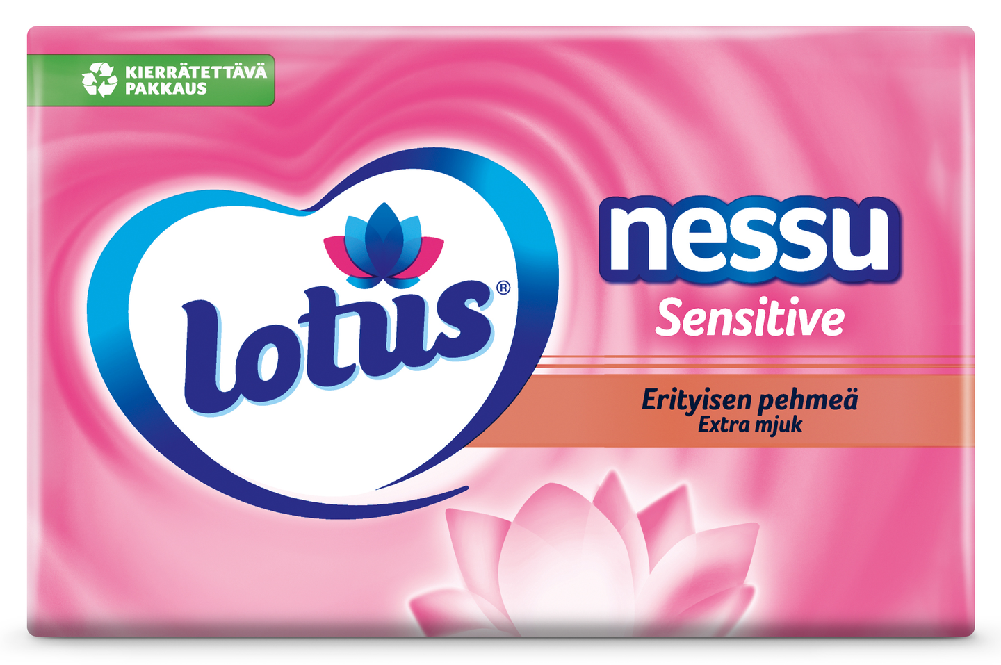 Lotus Nessu Sensitive nenäliina 6x10kpl taskupakkaus
