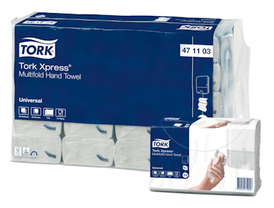 Tork Xpress käsipyyhe Multifold luonnonvalkoinen 190 arkkia Universal H2