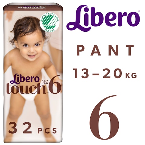Libero Touch housuvaippa koko 6 (13-20 kg) 32 kpl