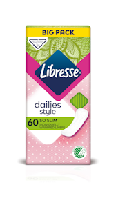 Libresse pikkuhousunsuoja 60kpl So Slim Big Pack