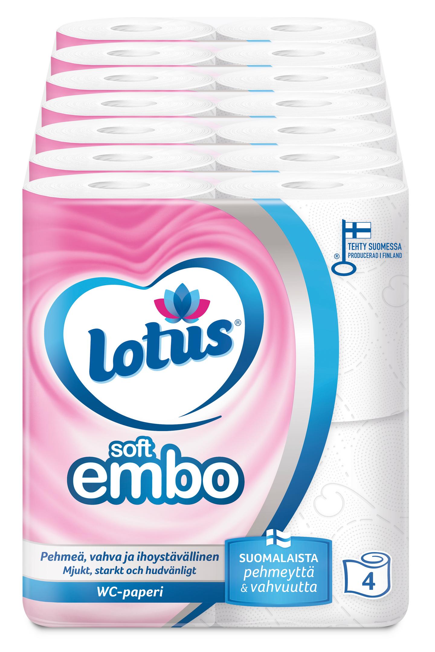 Lotus Soft Embo WC-paperi valkoinen 7 x 4rl (säkki)