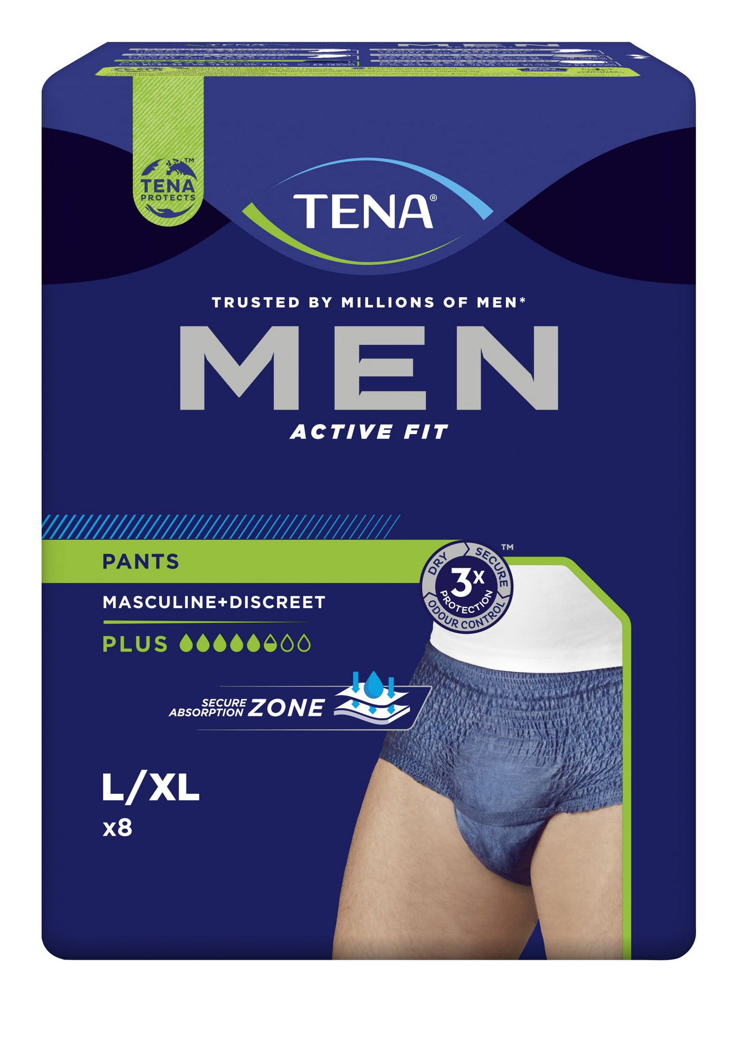 Tena Men inkosuoja Active Fit Pants L 8kpl