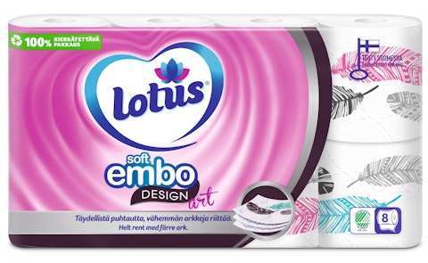 Lotus Soft Embo Art 8rl wc-paperi