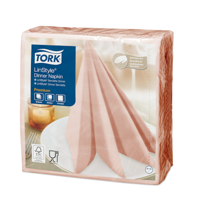 Tork LinStyle Dinner-lautasliina koralli 50kpl/39cm