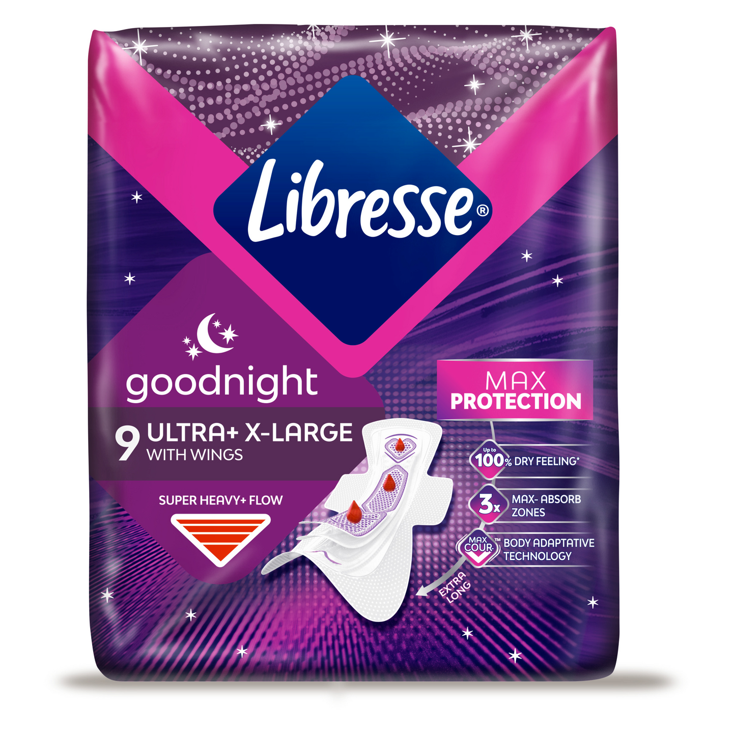 Libresse ohutside 9kpl Ultra Night Extra Wing