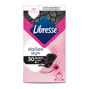 Libresse pikkuhousunsuoja 30kpl Regular Black