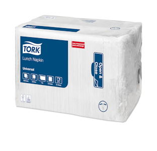 Tork Lunch lautasliina valkoinen 32,5cm 1-krs 1/4-taitto 500kpl