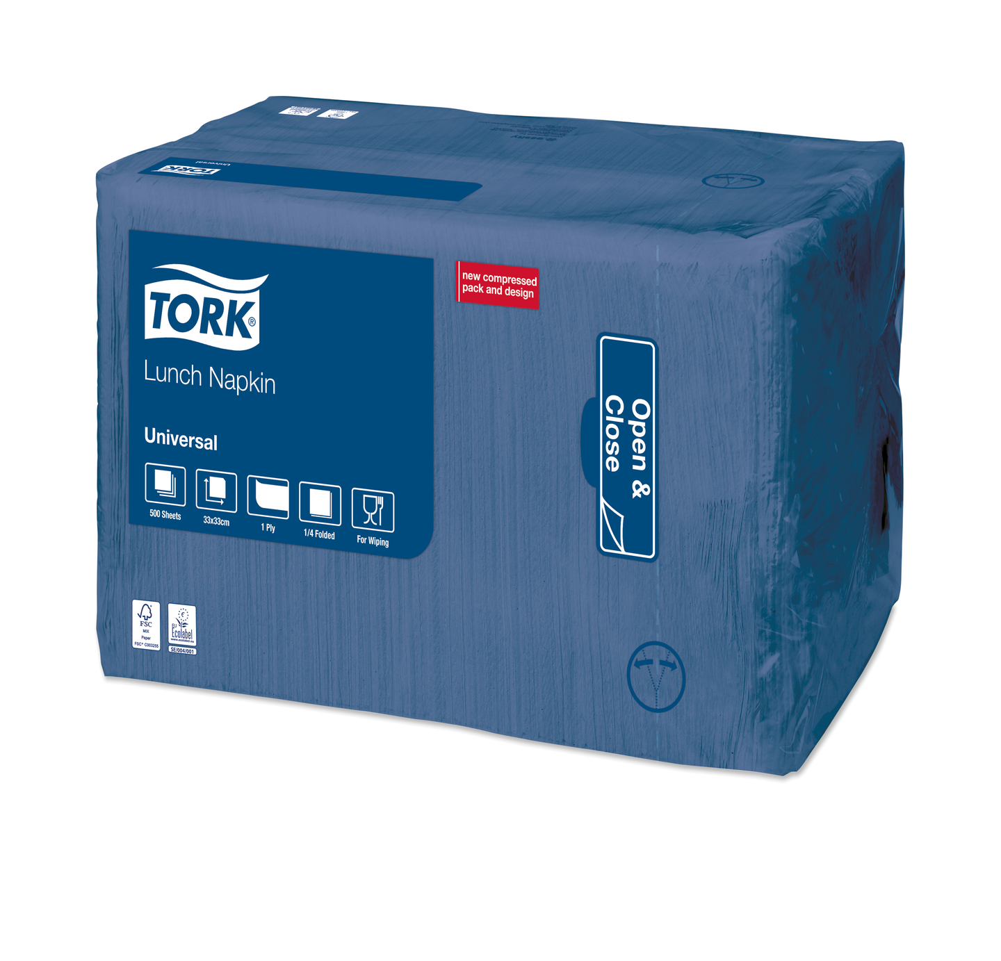 Tork Lunch lautasliina tummansininen 32,5cm 1-krs 1/4-taitto 500kpl